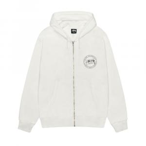 Толстовка унисекс с капюшоном, средней толщины, стандартного размера Stussy, белый