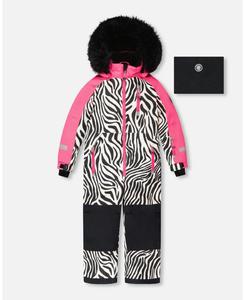 Детский комбинезон-зимний костюм для девочек с зебровым принтом - для малышей/детей Deux par Deux, Zebra print