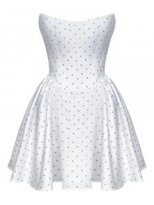 POST MERIDIEM платье мини Tuck с корсетом, белый