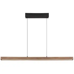 Подвесной светильник LED OLIVUS LED-модуль 1 шт. Теплый белый, регулируемая высота, бесступенчатый сенсорный диммер, светит вверх/вниз Globo Lighting, Schwarz matt