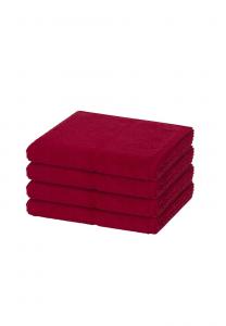 Набор полотенец MöVe Pearl, 4 штуки, 100x50 см, бордовый