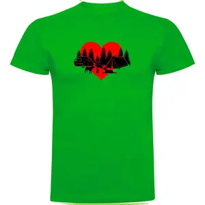 Футболка с коротким рукавом Kruskis Camping Dogs, зеленый