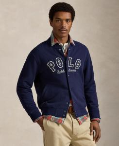 Мужская бейсбольная куртка в стиле вестерн с логотипом Polo Ralph Lauren, Cruise Navy