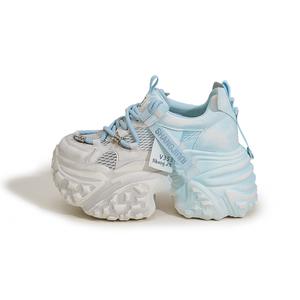 Амортизирующие, нескользящие, износостойкие, дышащие, низкие, массивные кроссовки для женщин Milan love song, Blue