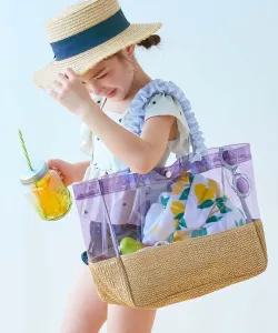 Милая пляжная сумка с рюшами для девочек, сумка-тоут, сумка для бассейна, пляжная сумка, весна/лето 2015 Devirock, цвет 002-Lavender