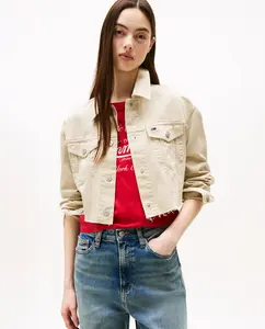 Женская ковбойская куртка с принтом на спине Tommy Jeans, коричневый