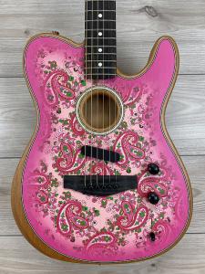 Акустическая гитара Fender American Acoustasonic limited Edition Telecaster, Pink Paisley