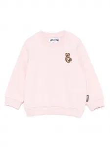 Толстовка с вышивкой Teddy Bear Moschino Kids, розовый