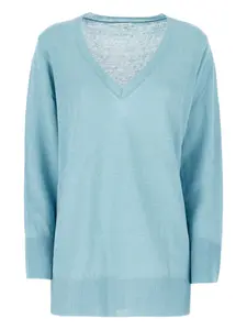 Свитер с V-образным вырезом Malo, синий