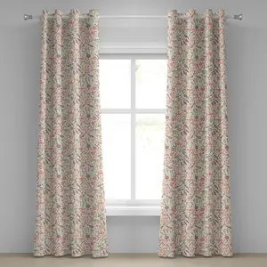 Шторы на люверсах ABAKUHAUS Nature, осенние листья - нарисованные вручную цветные линии, весенний сезон урожая, декоративные двухпанельные шторы, 280 см x 175 см, лаймово-зеленый, бордо-красный Abakuhaus