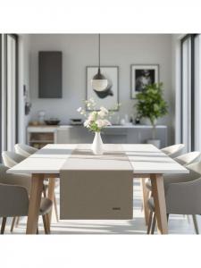 Esprit Скатерть-дорожка HARP серо-бежевого цвета