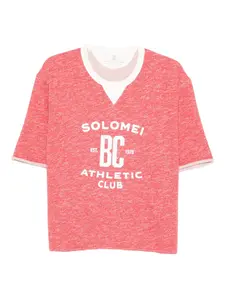 Футболка с графическим принтом Brunello Cucinelli, красный