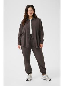 Рубашка с длинными рукавами KCnana, стандартный крой, цвет Black Oyster KAFFE curve