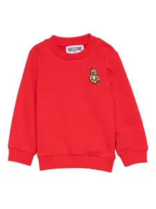 Толстовка с аппликацией Teddy Bear Moschino Kids, красный