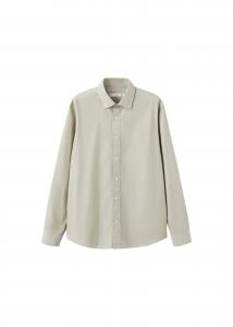 MANGO MAN Рубашка на пуговицах Regular Fit 'Play' в пастельно-зеленом цвете