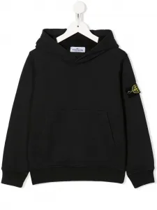 Худи с нашивкой Compass Stone Island Junior, черный
