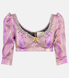 Украшенный укороченный топ Miss Sohee, розовый