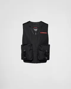Жилет из легкой технической ткани Prada, черный