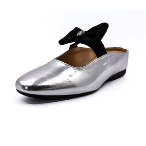 Varib Серебряные противоскользящие женские тапочки с закрытым носком и устойчивостью к истиранию, цвет Silver