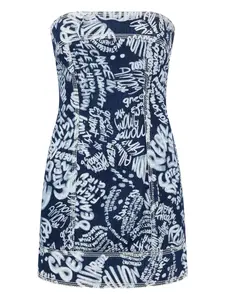 Платье мини на молнии Dsquared2, синий