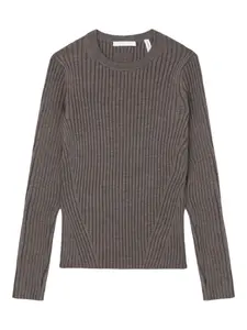 Топ в рубчик с открытой спиной Helmut Lang, коричневый