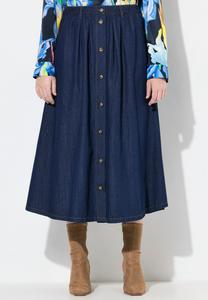 Юбка из денима SCHMUCKKNÖPFE ELASTIKBUND Ulla Popken, темно-синий