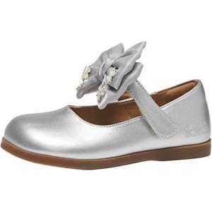 Детские кожаные туфли с противоскользящим износостойким верхом TATA, серебряный