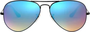 Солнцезащитные очки Ray-Ban RB3025 Classic Mirrored Aviator, Black/Brown Gradient Mirrored Blue