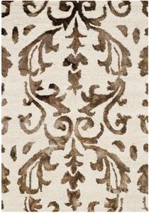 Ковер SAFAVIEH, 92 x 153 см, Dip Dye Collection, Ivory & Chocolate, ручной работы из шерсти, идеально для помещений с высокой проходимостью: прихожая, гостиная, спальня (DDY689B)