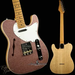 2023 - Suhr Eddie's Guitars Эксклюзивная Классическая T с обжигом - Розовое Золото с Блеском