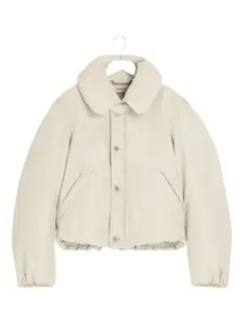 Пуховик с воротником-пузырьком LEMAIRE, нейтральный