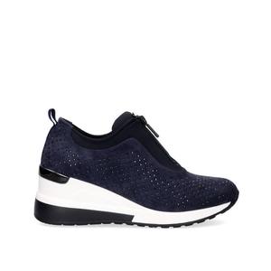 Женские кроссовки-мюли на молнии в синем цвете Exe