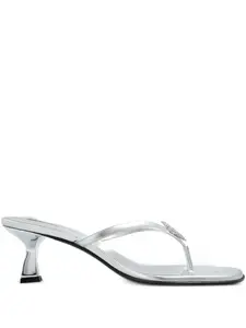 Босоножки с эффектом металлик Nodaleto, серый