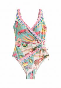 Купальник Next RUCHED SIDE SHAPE ENHANCING , Conversational Print/Green