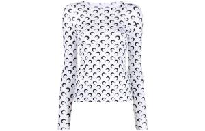 Топ Second Skin с принтом полумесяца beige Marine Serre, белый