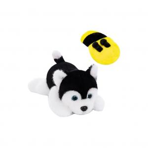 Плюшевая игрушка в виде мультяшного милого хаски цвергшнауцера сенбернара панды, высота 33см/40см/50см MIANHUIYI, черный