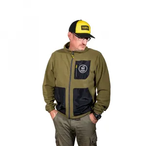 Флис Black Cat Logo full zip, зеленый