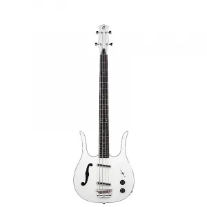 Электрический бас-гитар Danelectro D58LHB-WHT 1958 Longhorn с корпусом типа F-Hole, коротким грифом и 4 струнами