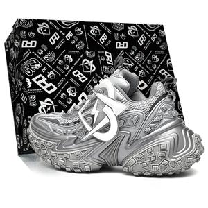 MVA Скользоустойчивые, износостойкие, дышащие, ударопрочные, легкие массивные кроссовки унисекс низкие серебристые - серебристые[Широкая колодка, рекомендуется взять на размер больше]