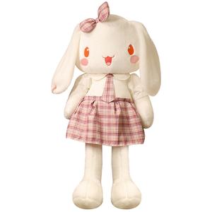 Плюшевая кукла JK Skirt Rabbit Doll высотой 50см/60см/80см/100см Mocha duck, розовый