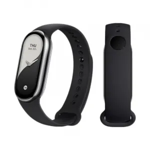 CHENSONG Часы Strap Xiaomi Compatibility Silicone Material 150 240mm, [Glossy Black + Lemon Yellow] official original ★ silicone strap