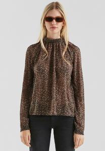 Блуза QS Blouse, Schwarz/Multi-Coloured