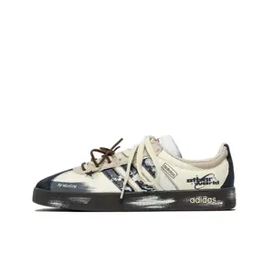 Adidas Кроссовки для скейтбординга VL COURT 2.0 с противоскользящей подошвой, устойчивые к истиранию, унисекс, бежево-черные