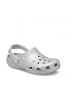 Классические блестящие сабо Crocs, silver