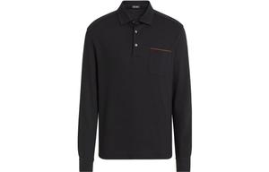 Zzegna Мужская черная поло