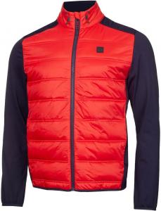 Мужская утепленная гибридная куртка для гольфа Calvin Klein Rangewood с застежкой-молнией, Evening Blue/Red