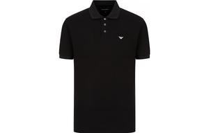 Футболка поло с логотипом EMPORIO ARMANI, черный