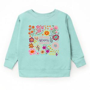 Толстовка Youth с принтом Happiness blooms from within The Juniper Shop, Seafoam