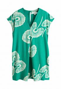Платье Next REGULAR FIT-SHORT SLEEVE V-NECK KAFTAN MINI, Green Floral/Green