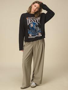 Флисовая толстовка Broncos с изображением шлема Junk Food Clothing, black-broncos